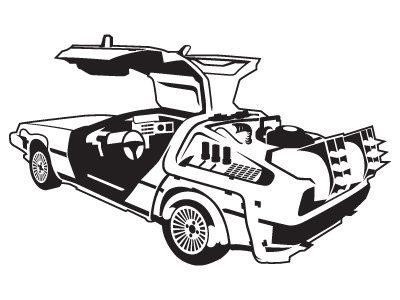 OUTATIME bttf deloreon time travel vector