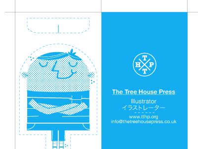 Nice To Meet You blue business card cut out tthp