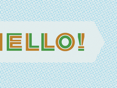 Ello! dot halftone inline typography