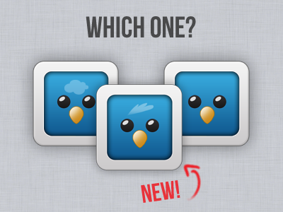 Which One? w/ feather bird bird black blue feathers grey twitter yellow