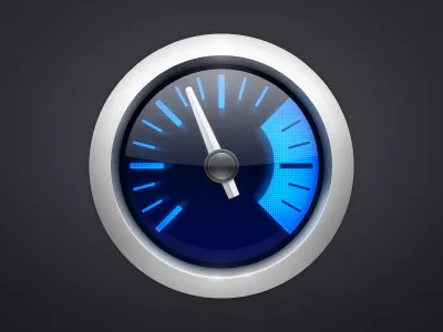 iStat Menus icon, again black blue circle icon istat mac os x silver