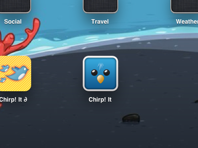 Chirp! It 2.0 bird black blue feathers grey twitter yellow