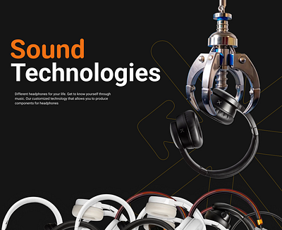 Sound technologies | website design graphic design logo ui