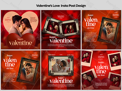 Valentanie's Insta Post Design february love month of love valentine vals day vals insta post design