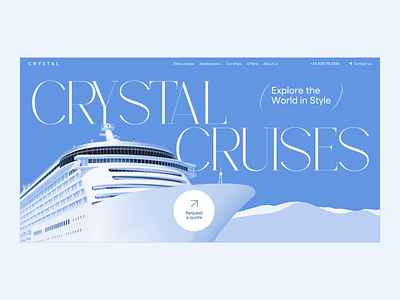 Crystal Cruises | Landing page | Redesign adobe photoshop animation branding cruise digital design figma graphic design interactive design landing page motion graphics parallax redesign travel ui user interface uxui visual design web design website