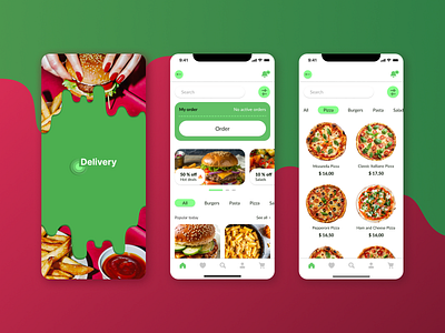 Food Delivery App app delivery ui ux. web design