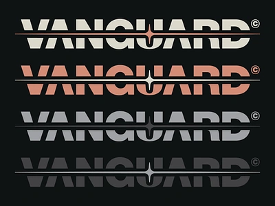 Vanguard Typography Logos apparel bold brand identity brand logo branding clean custom futuristic intergalactic lettering logo design logos modern nasa space starfield text logo typography wordmark