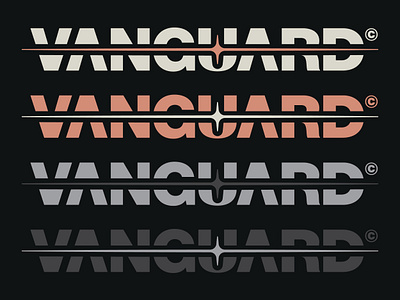 Vanguard Typography Logos apparel bold brand identity brand logo branding clean custom futuristic intergalactic lettering logo design logos modern nasa space starfield text logo typography wordmark