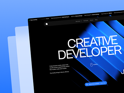 Creative Developer Portfolio Website Concept creative developer developer developer portfolio portfolio