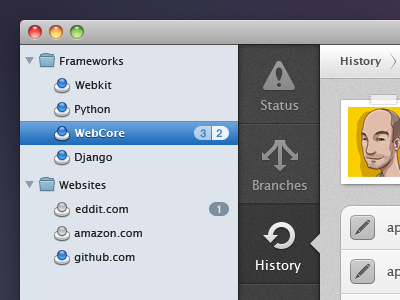 Source List app git mac