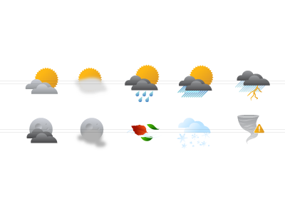 The WX icons illustrations weather