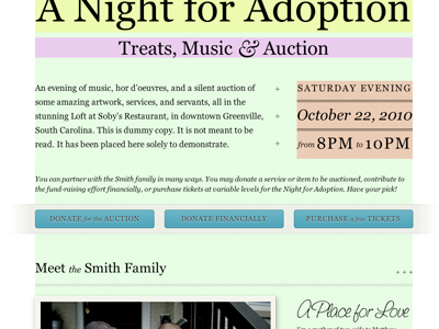 A Site for Adoption coded