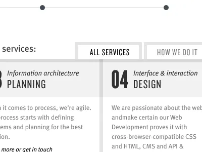 Typesetting design lite knockout meta new project underway tabs wireframe