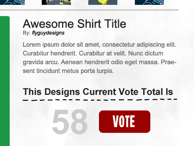 Voting button grungy red vote