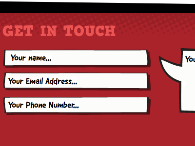 Comic Book Contact Form comic