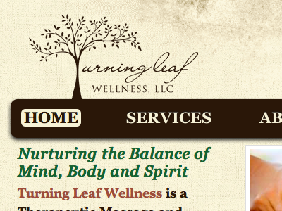 Wellness Site brown green grunge texture tree