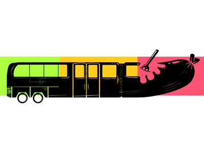 Berlin berlin bus currywurst icon illustration metro sausage school