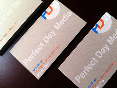 Business Cards (pre-extinction) blue business card cardboard handmade helvetica logo orange silkscreen white