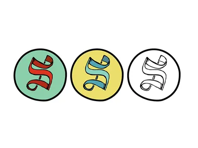 SSS hand drawn the letter s work in progress