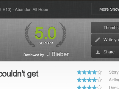 Subpage Header Design header ratings sub nav ui