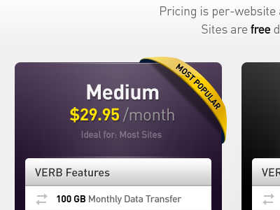 Pricing columns large medium pricing pricing table ribbon ui