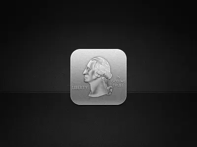 Stocks black george washington grey icon ios ipad iphone quarter silver stocks tetra theme white