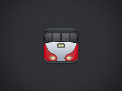 Caltrain Rebound app icon black caltrain gray icon iphone iphone icon rebound red silver slate train yellow