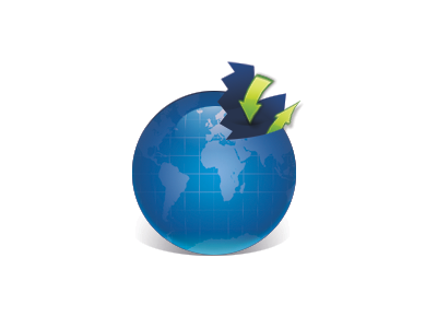 Repository Logo blue globe green logo repository