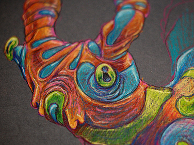 Colorbug character colored pencil creature drawing organic paper prismacolor sketch