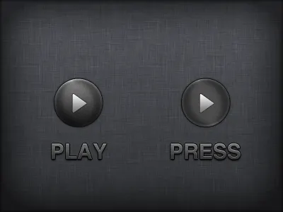 Press Play! button mock up pages play texture ui