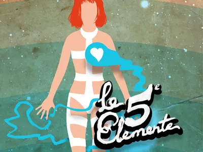 The Fifth Element remixed poster fifth element movie old old poster restyle