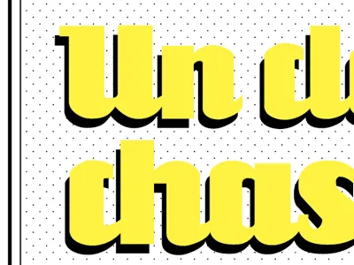 Un clou... dots typography yellow