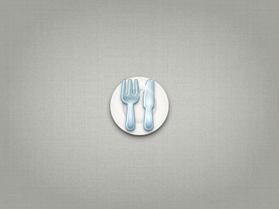 Fork and knife blue fork knife plate special