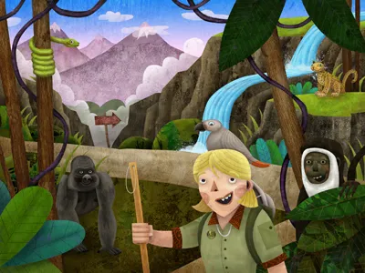 Welcome to the Jungle! illustration ipad app kids
