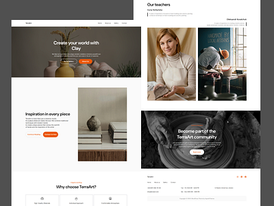 Ceramic Studio Website art art website ceramic clay design pottery ui ui design website