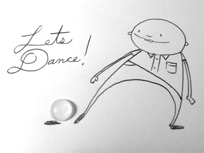 Dancing! black dancing drawing type white