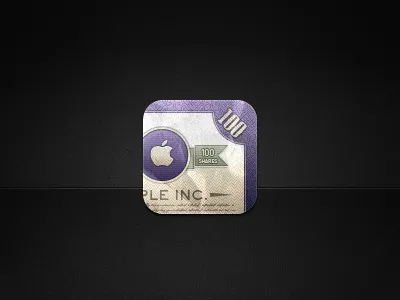 Stocks Rebound Rebound Rebound black certificate icon ios ipad iphone mantia purple stocks tetra theme yellow