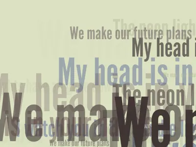 Lyric Work artisan js generative lyrics muted