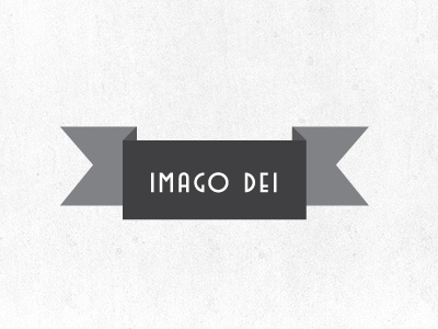 Imago Dei avenida god ribbon typography