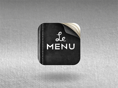 'Le Menu' app book dining icon icons ios ipad leather menu michael spitz michaelspitz restaurant type