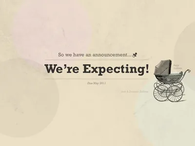 So We're Expecting announcement baby