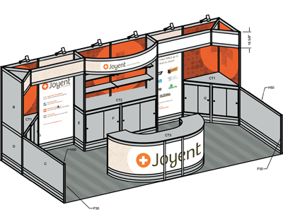 Booth Preview booth grey joyent orange tradeshow tradeshowbooth