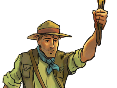 Final Character archaeologist character design illustration photoshop