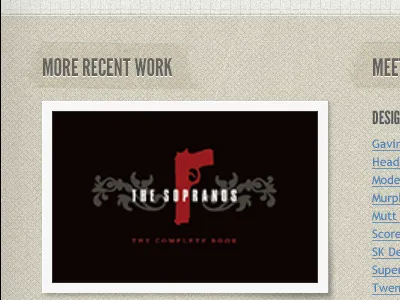 Headcase Design new footer league gothic portfolio redesign