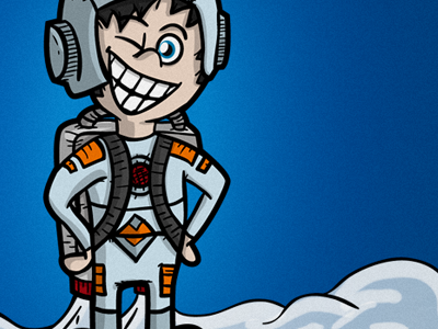 Spaceman air cartoon game illustration iphone jetpack spaceman