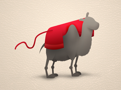 CamelPhone brown camel egypt icon illustration logo mascot phone red sand