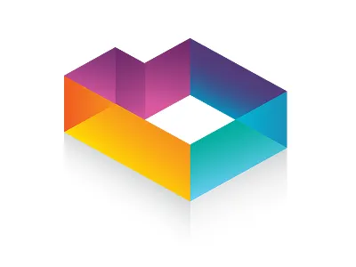 State Lines bright colorful gradients logo shapes