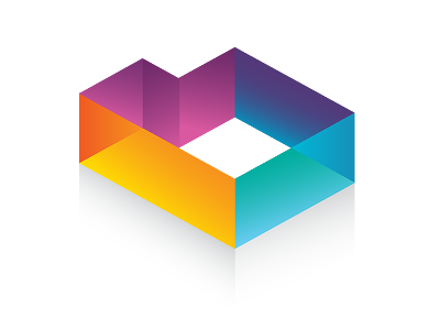 State Lines bright colorful gradients logo shapes