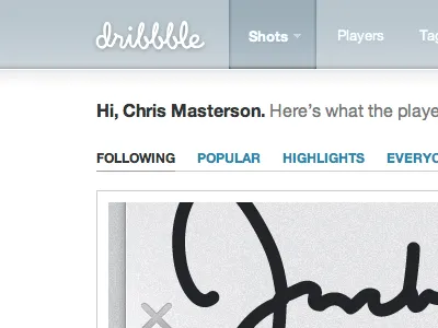 Dribbble blue dribbble light website