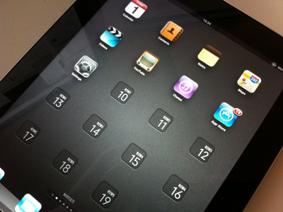 iPad Grid Wallpaper apple detail grey homescreen ipad ui wallpaper